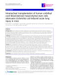 Báo cáo y học: " Intratracheal transplantation of human umbilical cord blood-derived mesenchymal stem cells attenuates "