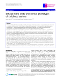 Báo cáo y học: "  Exhaled nitric oxide and clinical phenotypes of childhood asthma"