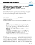 Báo cáo y học: " Nitric oxide synthases in infants and children with pulmonary hypertension and congenital heart disease"