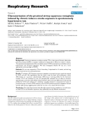 Báo cáo y học: " Characterisation of the proximal airway squamous metaplasia induced by chronic tobacco smoke exposure in spontaneously hypertensive rats"