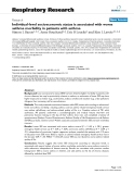 Báo cáo y học: "  Individual-level socioeconomic status is associated with worse asthma morbidity in patients with asthma"