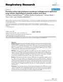 Báo cáo y học: " Particles induce apical plasma membrane enlargement in epithelial lung cell line depending on particle surface area dose"