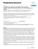 Báo cáo y học: "Comparison of mannitol and methacholine to predict exercise-induced bronchoconstriction and a clinical diagnosis of asthma"