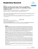 Báo cáo y học: "  Allergic lung inflammation alters neither susceptibility to Streptococcus pneumoniae infection nor inducibility of innate resistance in mice"