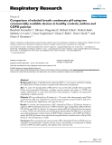 Báo cáo y học: "  Comparison of exhaled breath condensate pH using two commercially available devices in healthy controls, asthma and COPD patients"