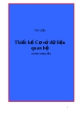 Cách thiết kế cơ sở dữ liệu