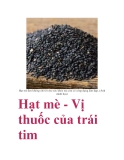 Hạt mè - Vị thuốc của trái tim