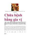 Chữa bệnh bằng gia vị