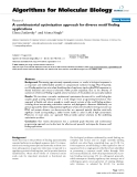 Báo cáo sinh học: "A combinatorial optimization approach for diverse motif finding applications"