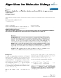 Báo cáo sinh học: "Pattern statistics on Markov chains and sensitivity to parameter estimation"