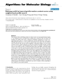 Báo cáo sinh học: "Refining motifs by improving information content scores using neighborhood profile searc"