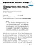 Báo cáo sinh học: "Effective p-value computations using Finite Markov Chain Imbedding (FMCI): application to local score and to pattern statistics"