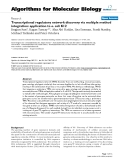 Báo cáo sinh học: "Transcriptional regulatory network discovery via multiple method integration: application to e. coli K12"
