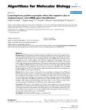 Báo cáo sinh học: "Learning from positive examples when the negative class is undetermined- microRNA gene identification"