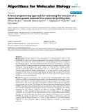 Báo cáo sinh học: " A linear programming approach for estimating the structure of a sparse linear genetic network from transcript profiling data"