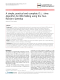 Báo cáo sinh học: " A simple, practical and complete O -time Algorithm for RNA folding using the FourRussians Speedup"