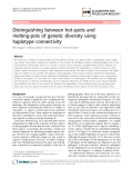 Báo cáo sinh học: "Distinguishing between hot-spots and melting-pots of genetic diversity using haplotype connectivity"