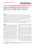 Báo cáo sinh học: "Sequence embedding for fast construction of guide trees for multiple sequence alignmen"