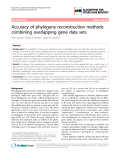 Báo cáo sinh học: "Accuracy of phylogeny reconstruction methods combining overlapping gene data sets"