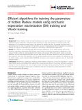 Báo cáo sinh học: "Efficient algorithms for training the parameters of hidden Markov models using stochastic expectation maximization (EM) training and Viterbi training"