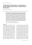 Báo cáo khoa học: " Cubicle Refusal and Rearing Accommodation as Possible Mastitis Risk Factors in Cubicle-Housed Dairy Heifers"