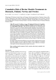 Báo cáo khoa học: "Cumulative Risk of Bovine Mastitis Treatments in Denmark, Finland, Norway and Sweden"