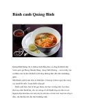 Bánh canh Quảng Bình