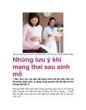 Những lưu ý khi mang thai sau sinh mổ