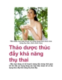 Thảo dược thúc đẩy khả năng thụ thai