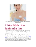 Chữa bệnh cảm lạnh mùa thu