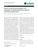 Báo cáo y học: "Role of carotid ultrasonography in the evaluation of cardiovascular risk in patients with rheumatoid arthritis"