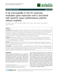 Báo cáo y học: "A GA microsatellite in the Fli1 promoter modulates gene expression and is associated with systemic lupus erythematosus patients without nephritis"