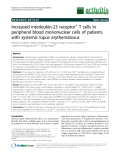 Báo cáo y học: "Increased interleukin-23 receptor+ T cells in peripheral blood mononuclear cells of patients with systemic lupus erythematosu"