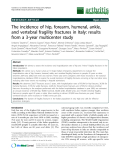 Báo cáo y học: "The incidence of hip, forearm, humeral, ankle, and vertebral fragility fractures in Italy: results from a 3-year multicenter stud"