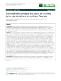 Báo cáo y học: "Autoantibodies predate the onset of systemic lupus erythematosus in northern Sweden"