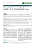 Báo cáo y học: "Histopathological cutaneous alterations in systemic sclerosis: a clinicopathological study"