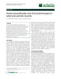 Báo cáo y học: " Novel autoantibodies and clinical phenotypes in adult and juvenile myositis"