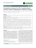 Báo cáo y học: "Associations between the HLA-A polymorphism and the clinical manifestations of Behcet’s disease"