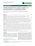 Báo cáo y học: " Soluble interleukin-18 receptor complex is a novel biomarker in rheumatoid arthritis"