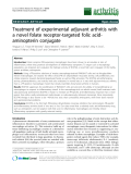 Báo cáo y học: "Treatment of experimental adjuvant arthritis with a novel folate receptor-targeted folic acidaminopterin conjugate"