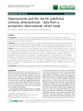 Báo cáo y học: "Hyperuricemia and the risk for subclinical coronary atherosclerosis - data from a prospective observational cohort study"