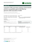 Báo cáo y học: "Correction: DNA microarray analysis of rheumatoid arthritis susceptibility genes identified by genome-wide association studies"