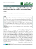 Báo cáo y học: "Association between occupation and knee and hip replacement due to osteoarthritis: a case-control study"