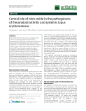 Báo cáo y học: " Central role of nitric oxide in the pathogenesis of rheumatoid arthritis and systemic lupus erythematosus"