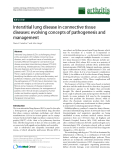 Báo cáo y học: "Interstitial lung disease in connective tissue diseases: evolving concepts of pathogenesis and management"