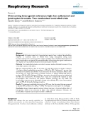 Báo cáo y học: " Overcoming beta-agonist tolerance: high dose salbutamol and ipratropium bromide. Two randomised controlled trials"