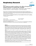 Báo cáo y học: "  Does respiratory health contribute to the effects of long-term air pollution exposure on cardiovascular mortality?"