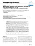 Báo cáo y học: " Resolution of LPS-induced airway inflammation and goblet cell hyperplasia is independent of IL-18 J Foster Harris1, Jay Aden1, C Rick Lyons2 and "