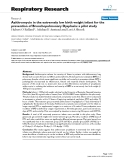 Báo cáo y học: "Azithromycin in the extremely low birth weight infant for the prevention of Bronchopulmonary Dysplasia: a pilot study"