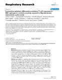 Báo cáo y học: "Isoniazid prophylaxis differently modulates T-cell responses to RD1-epitopes in contacts recently exposed to Mycobacterium tuberculosis: a pilot study"